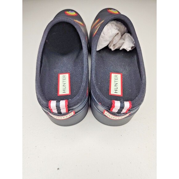 Nwb Hunter Women's Original Waterproof Play Mini Rainbow Print Clogs Size 8 - Picture 8 of 12